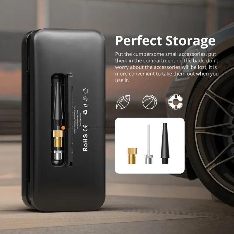 Portable Digital Tyre Inflator with Storage Case