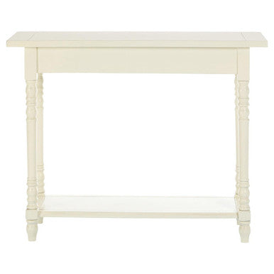 Heritage Ivory Wooden 2 Drawer Console Table with Lower Shelf