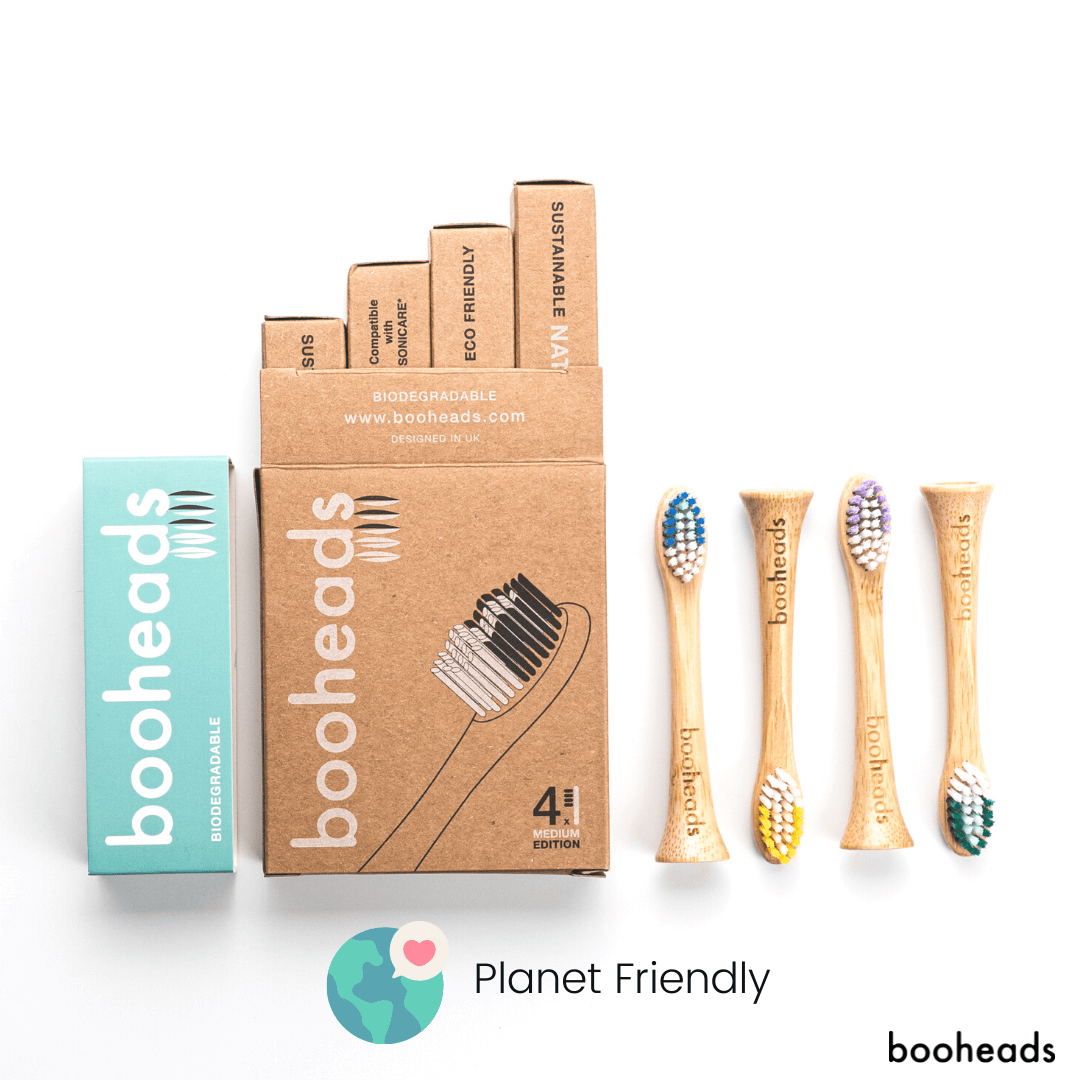 Bamboo Electric Toothbrush Heads – Deep Clean | Sonicare Compatible (4 Pack)
