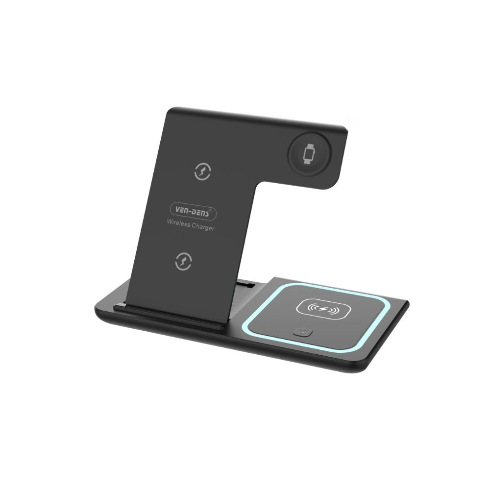 3-in-1 Wireless Charging Station – Phone, Watch & Earbuds