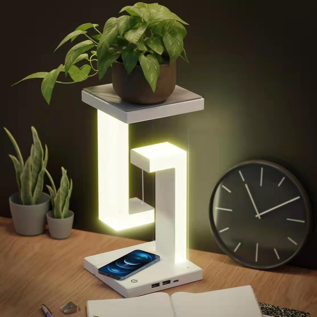 Floating Balance Desk Lamp – Wireless Charging Option