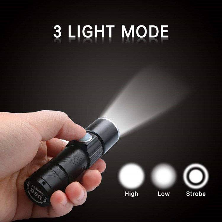 Rechargeable Waterproof Mini LED Torch – USB