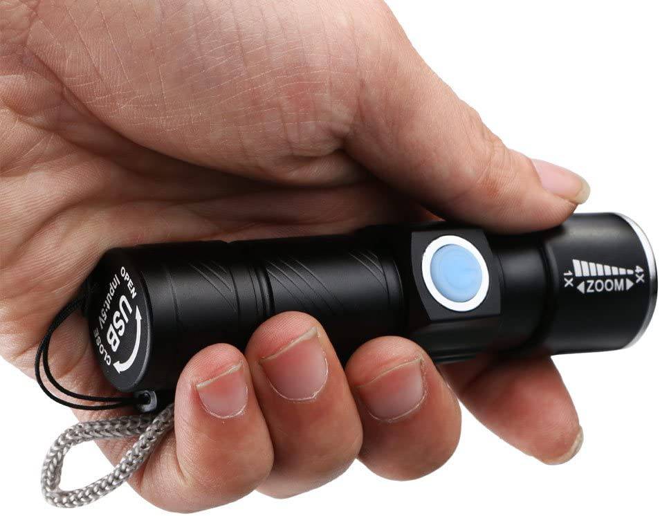 Rechargeable Waterproof Mini LED Torch – USB