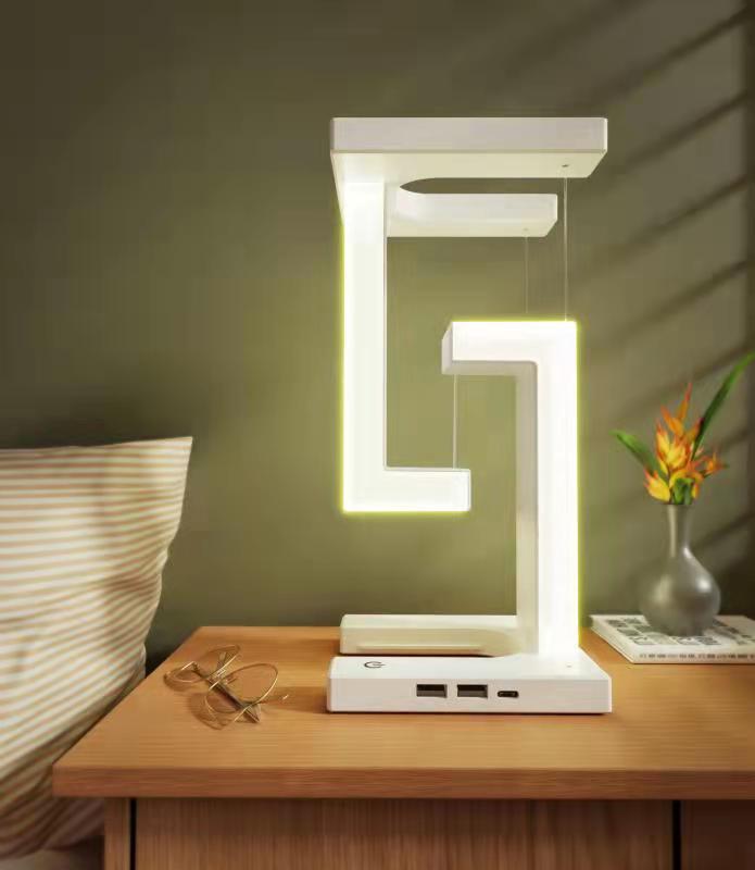 Floating Balance Desk Lamp – Wireless Charging Option
