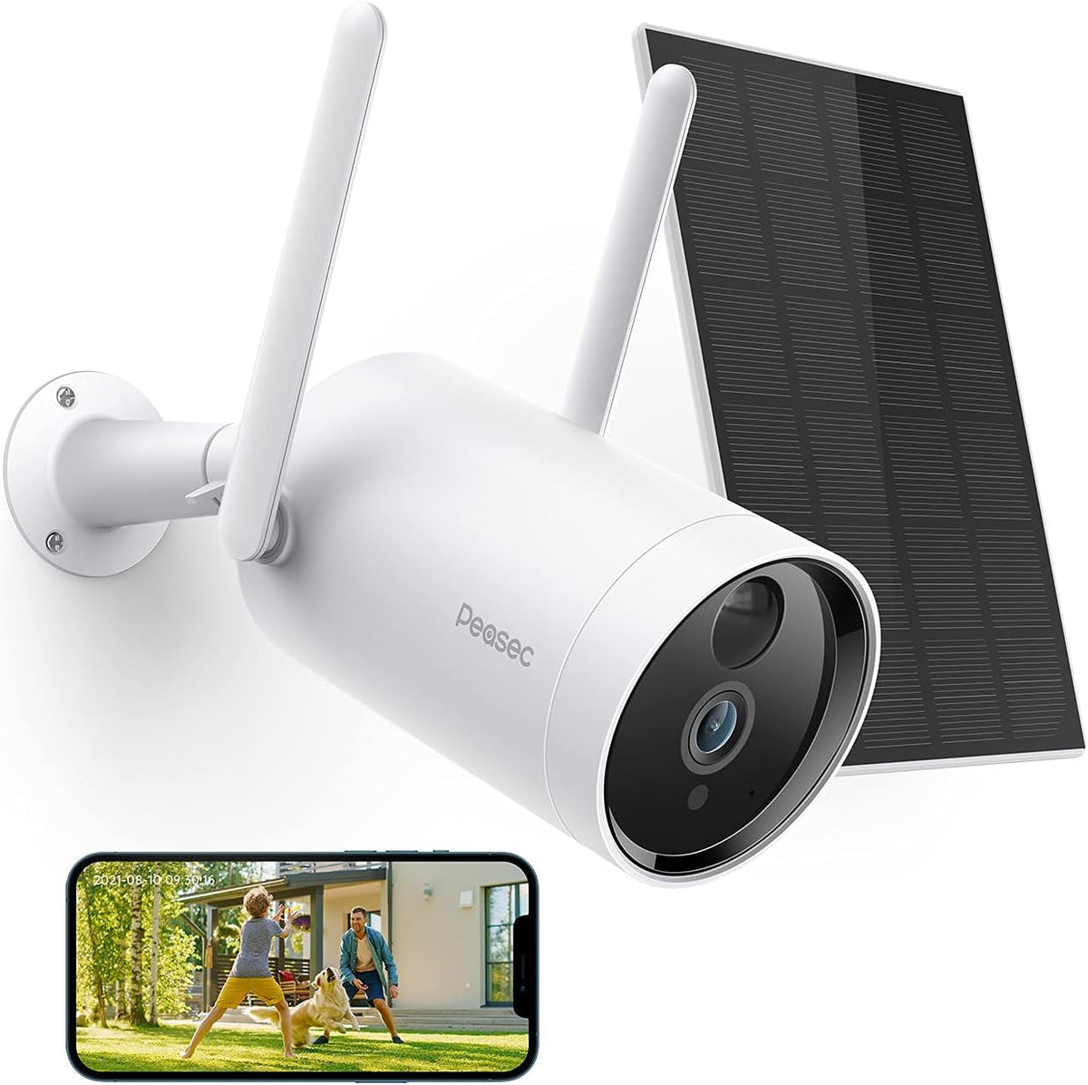 Peasec 1080P Solar Wireless Outdoor Security Camera