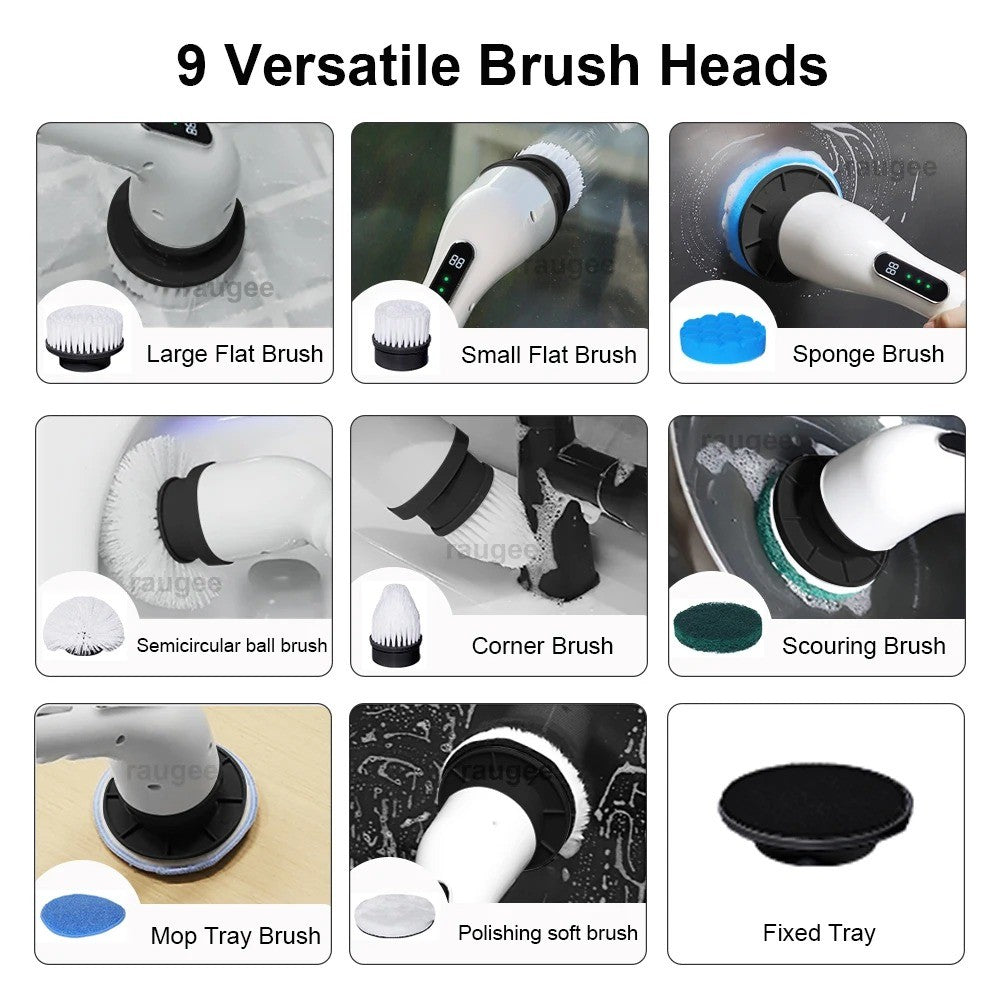 Cordless Electric Spin Scrubber – Bathroom Cleaning Brush