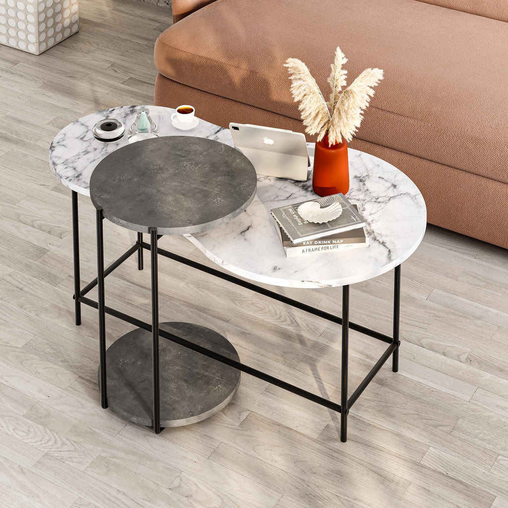 Cuddle Coffee Table - Modern 2-piece Nested Set
