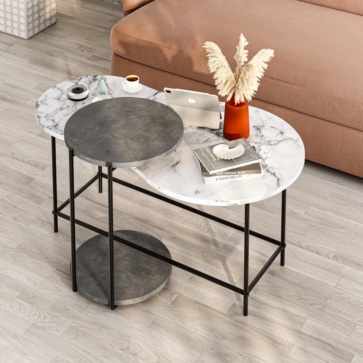 Cuddle Coffee Table - Modern 2-piece Nested Set