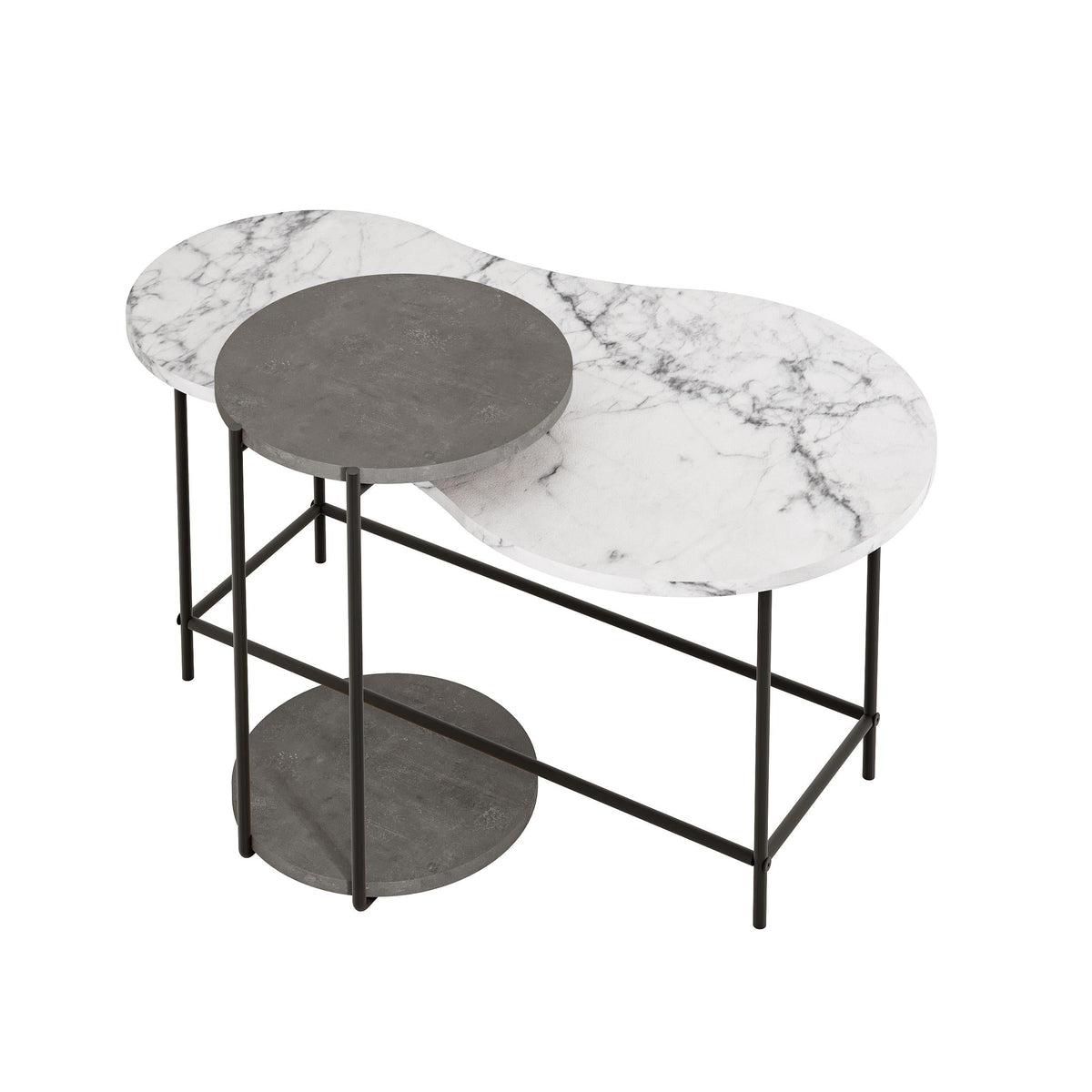 Cuddle Coffee Table - Modern 2-piece Nested Set
