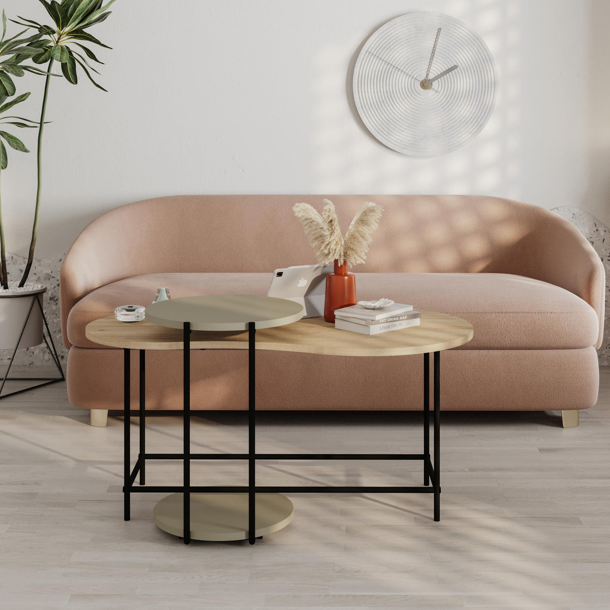 Cuddle Coffee Table - Modern 2-piece Nested Set
