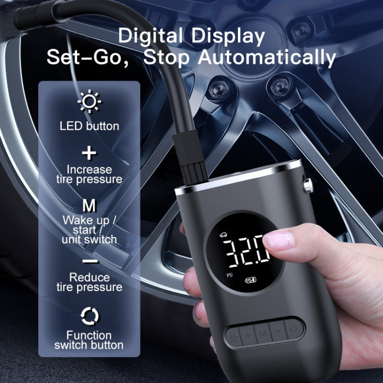 Cordless Digital Tyre Inflator – Portable Air Pump with LED Light
