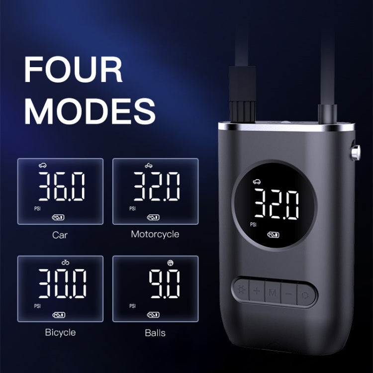 Cordless Digital Tyre Inflator – Portable Air Pump with LED Light