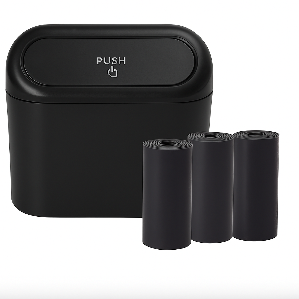 Mini Car Rubbish Bin with Lid and Bags