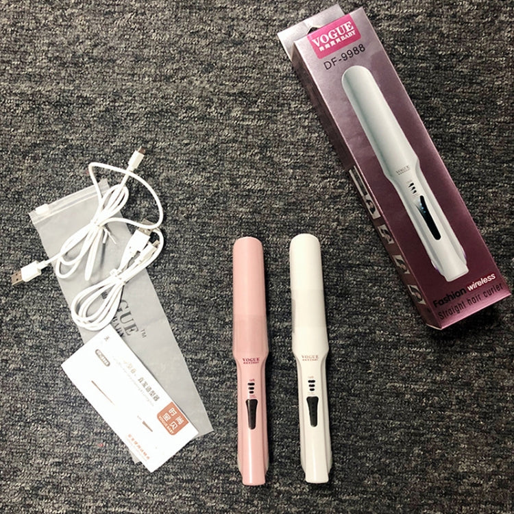 Mini USB Rechargeable Cordless Hair Straightener – Pink or White