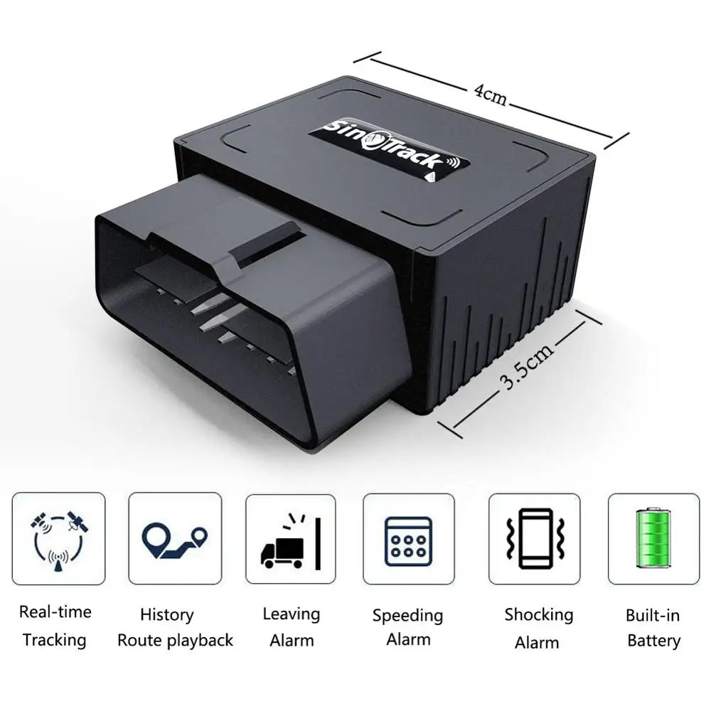 OBD2 GPS Tracker Plug & Play Car Tracking Device with App (iOS & Android)