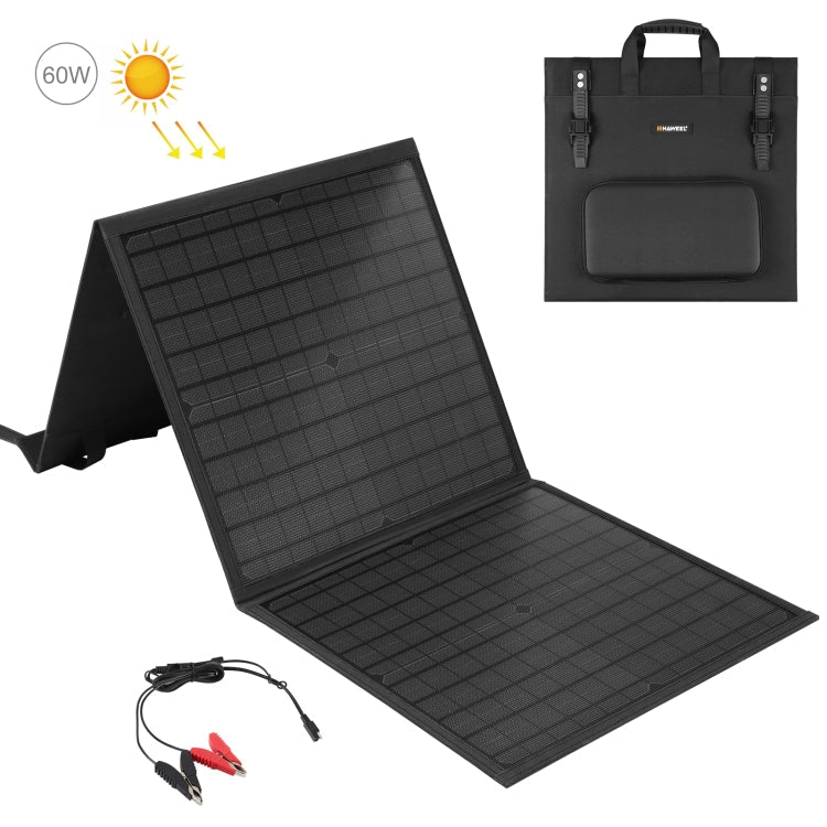 HAWEEL 60W Foldable Solar Panel Charger – Portable USB-C & USB Charging