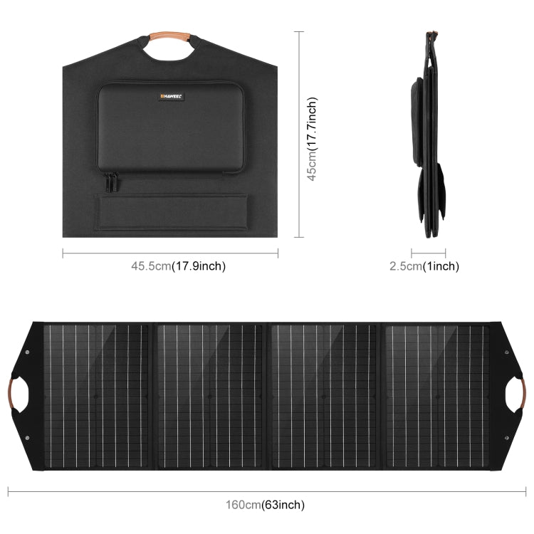 HAWEEL 100W Foldable Solar Panel Charger – Portable Off-Grid Power