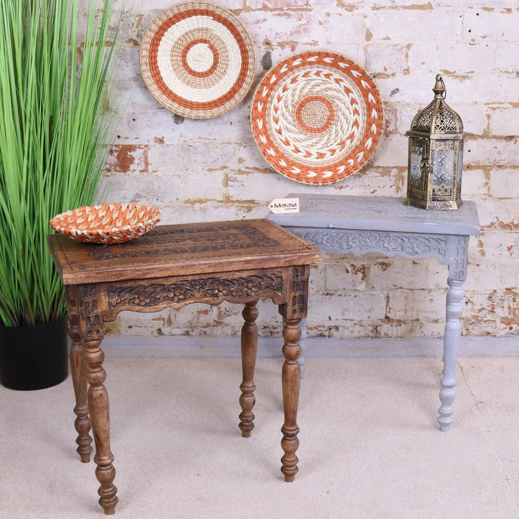 Erki Mango Wood Rectangular Side Table