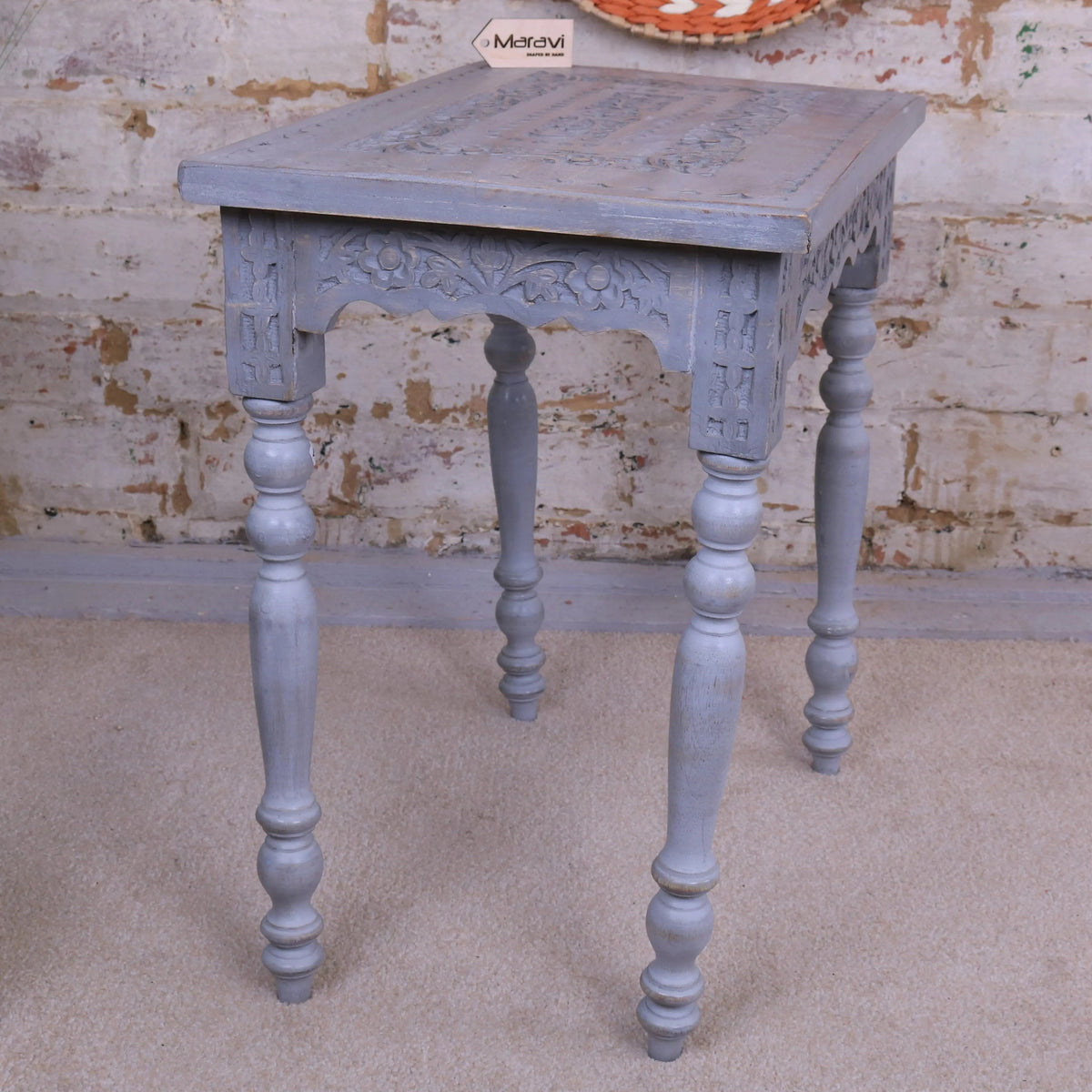 Erki Mango Wood Rectangular Side Table
