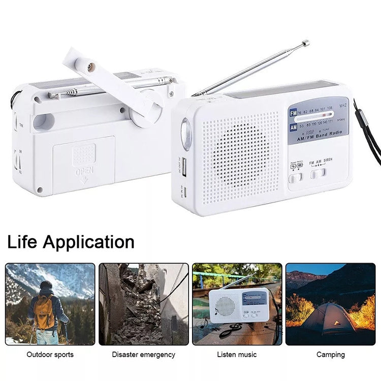 Wind-Up Solar Emergency Radio, Torch & Charger
