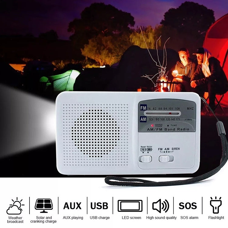 Wind-Up Solar Emergency Radio, Torch & Charger