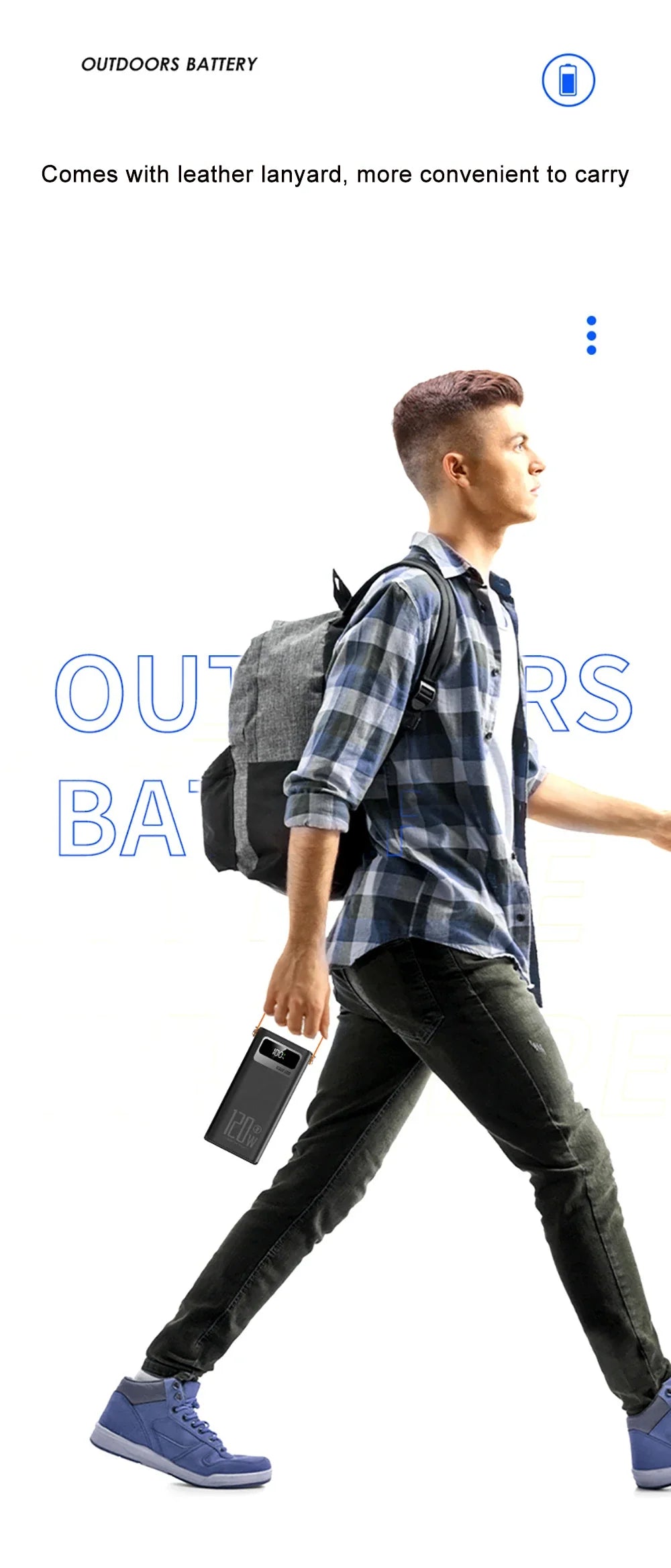 High-Capacity Portable Power Bank – 30,000mAh or 60,000mAh