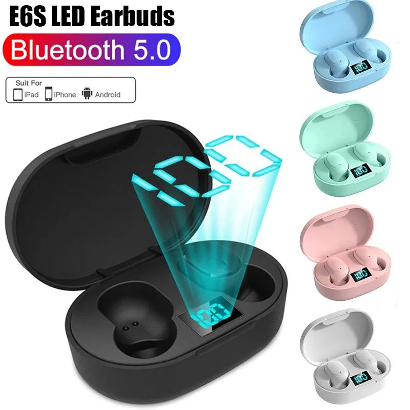E6S Wireless Bluetooth Earbuds – LED Charging Case