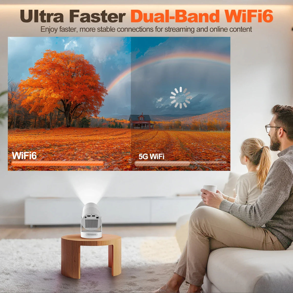 Magcubic HY300 Portable Projector – 720p, Wi-Fi & Bluetooth