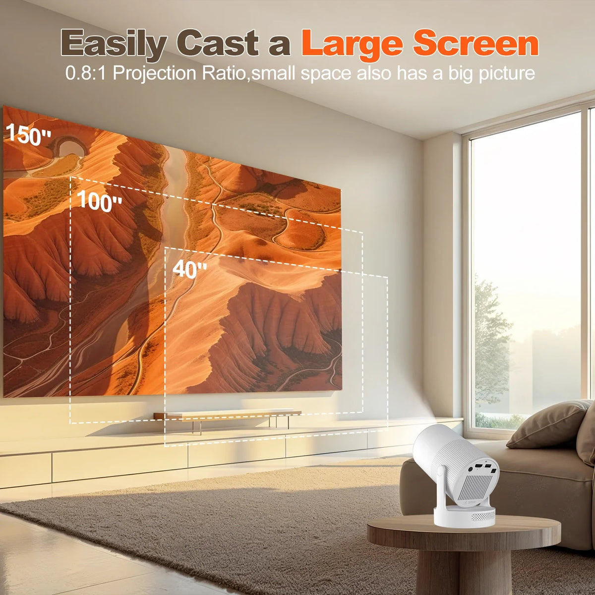Magcubic HY300 Portable Projector – 720p, Wi-Fi & Bluetooth