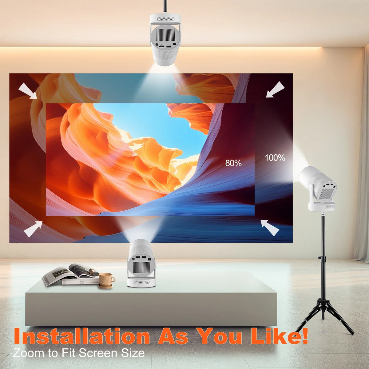 Magcubic HY300 Portable Projector – 720p, Wi-Fi & Bluetooth