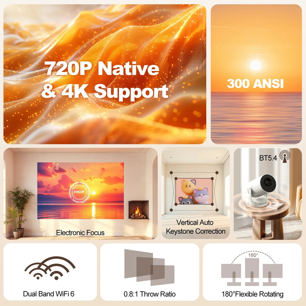 Magcubic HY300 Portable Projector – 720p, Wi-Fi & Bluetooth