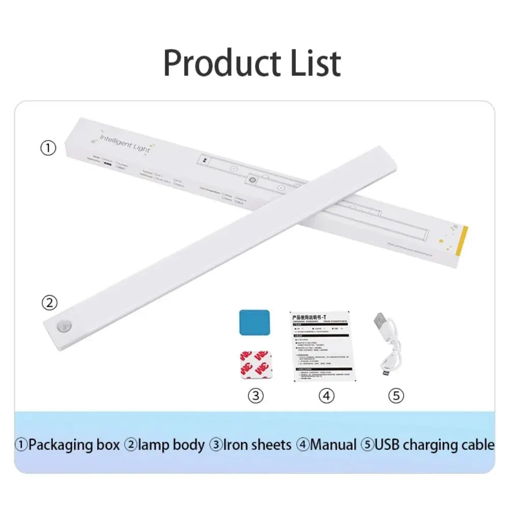 Rechargeable Motion-Sensor LED Cabinet Light – USB-C