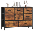 Industrial 8-Drawer Storage Chest – Rustic Brown