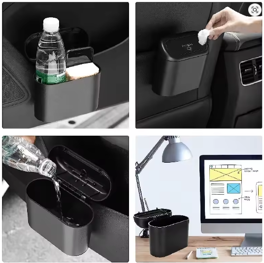 Mini Car Rubbish Bin with Lid and Bags