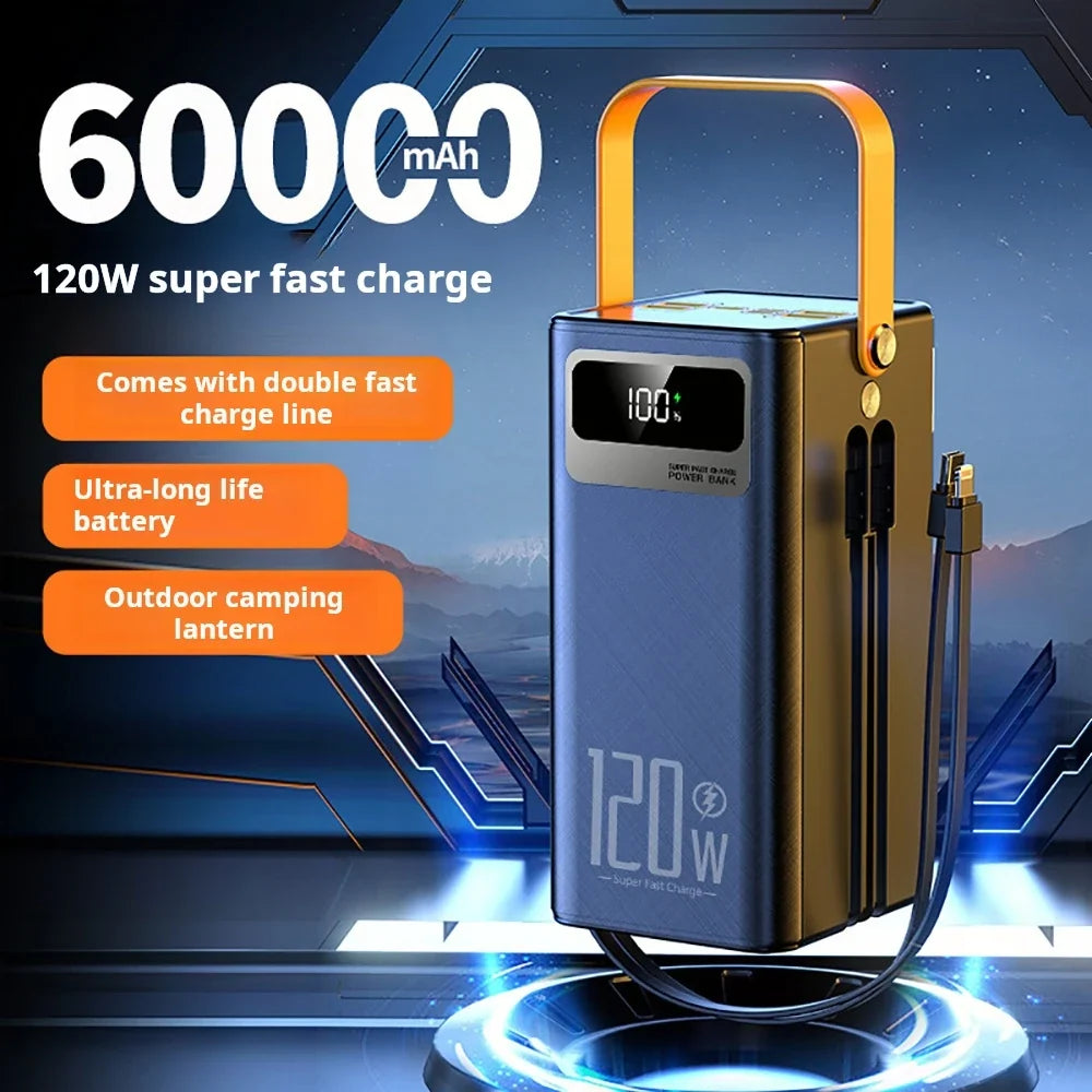 High-Capacity Portable Power Bank – 30,000mAh or 60,000mAh
