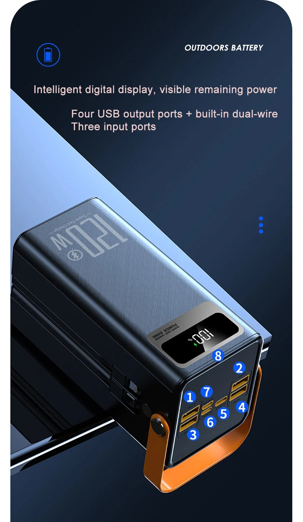 High-Capacity Portable Power Bank – 30,000mAh or 60,000mAh