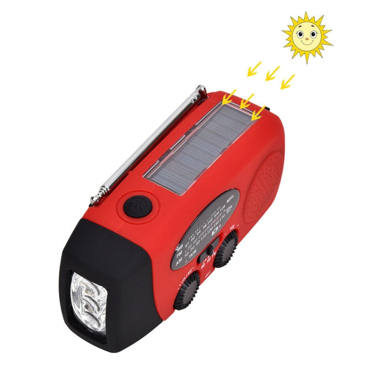Red Solar Emergency Radio with Light – HanRongDa HRD-902