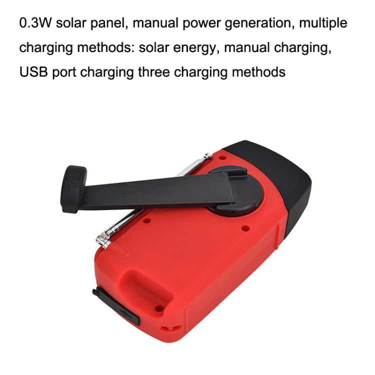 Red Solar Emergency Radio with Light – HanRongDa HRD-902
