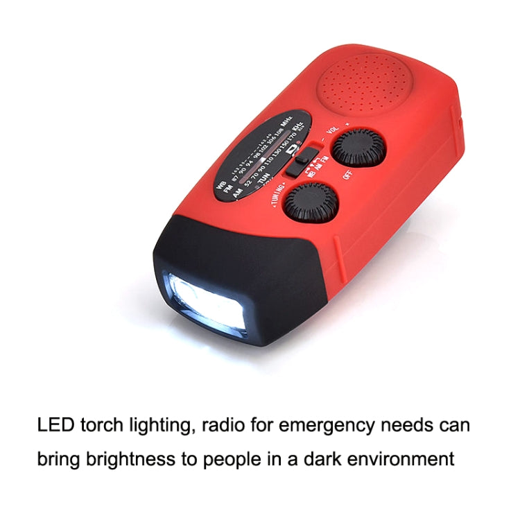 Red Solar Emergency Radio with Light – HanRongDa HRD-902