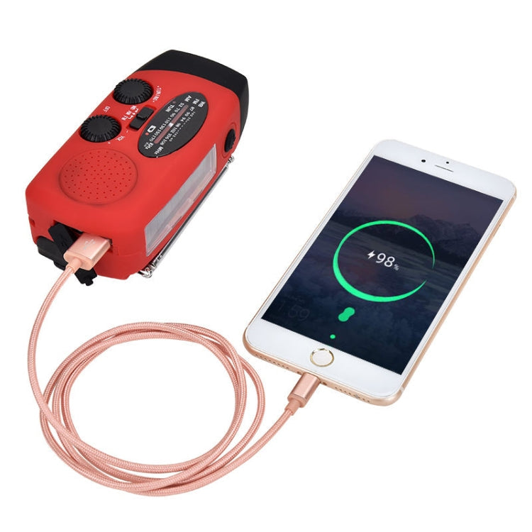 Red Solar Emergency Radio with Light – HanRongDa HRD-902