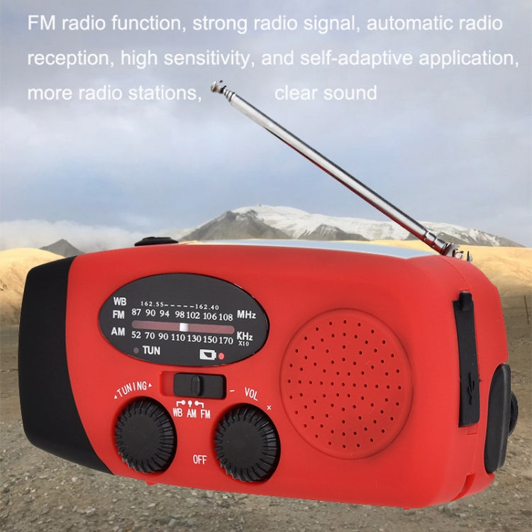 Red Solar Emergency Radio with Light – HanRongDa HRD-902