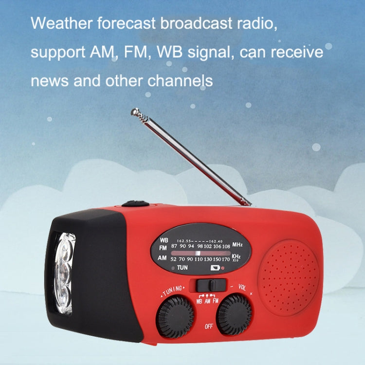 Red Solar Emergency Radio with Light – HanRongDa HRD-902