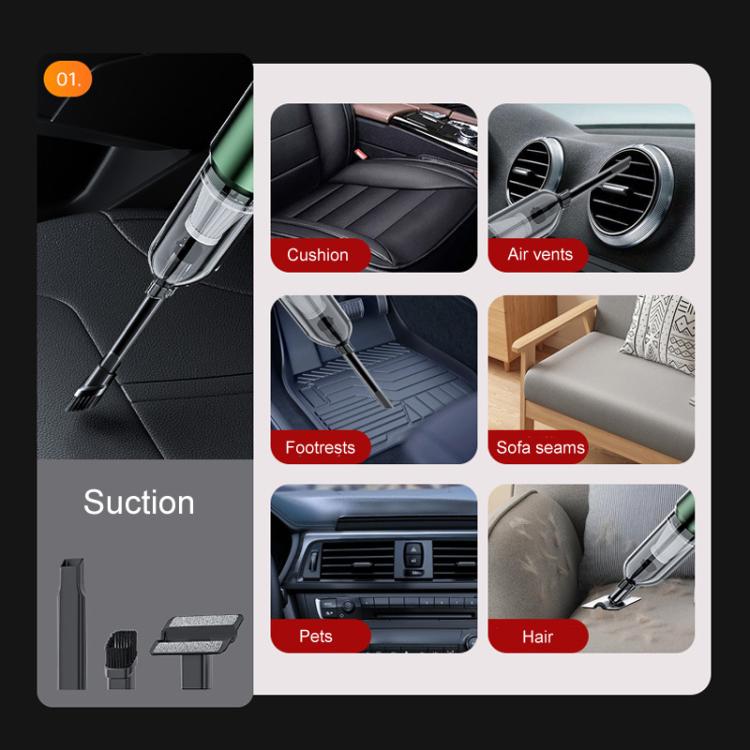 SUITU ST-6670 Handheld Small Brushless Suction Power Foldable Cordless Car Vacuum Cleaner, ST-6670