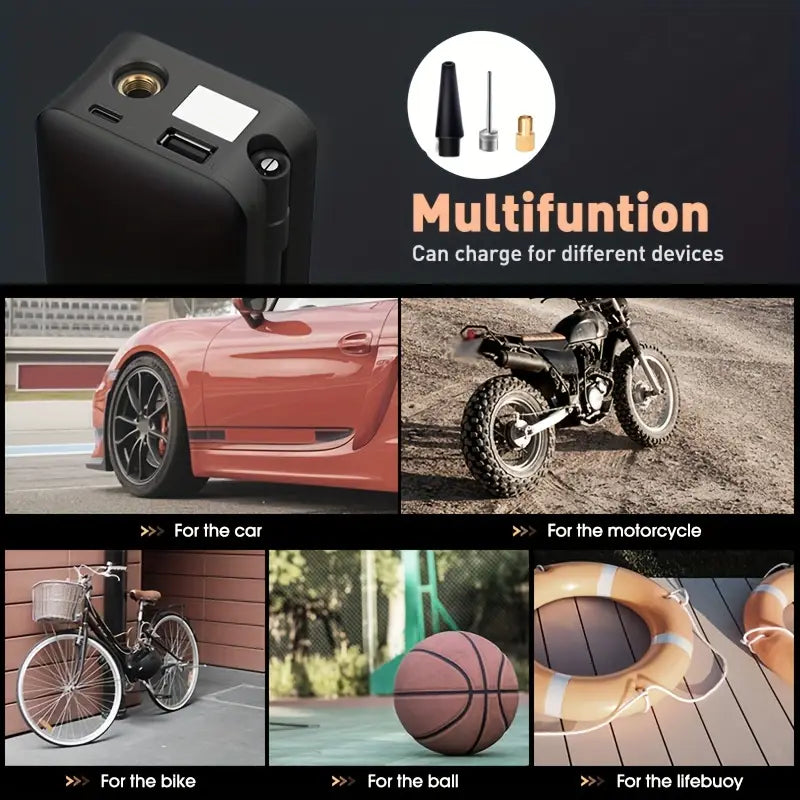 Portable Digital Tyre Inflator with Storage Case