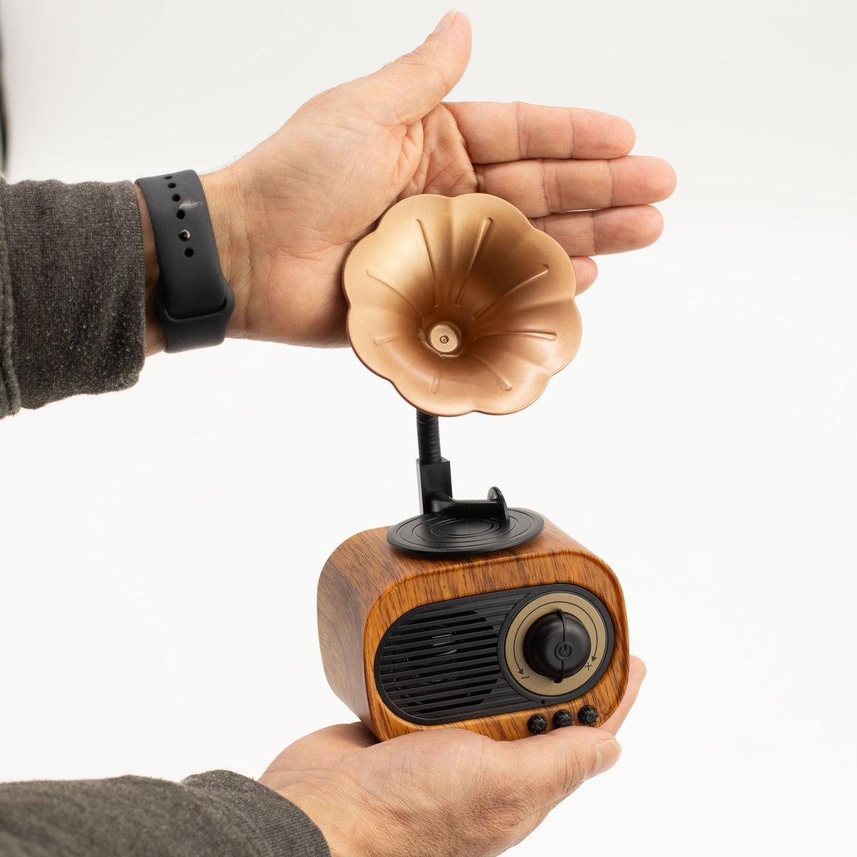 Retro Mini Gramophone Bluetooth Speaker & FM Radio