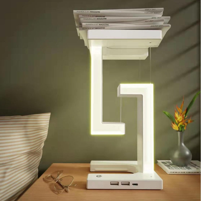 Floating Balance Desk Lamp – Wireless Charging Option