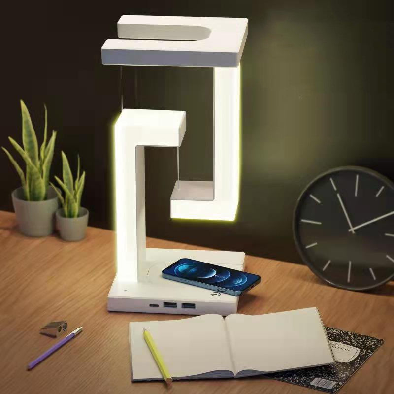 Floating Balance Desk Lamp – Wireless Charging Option
