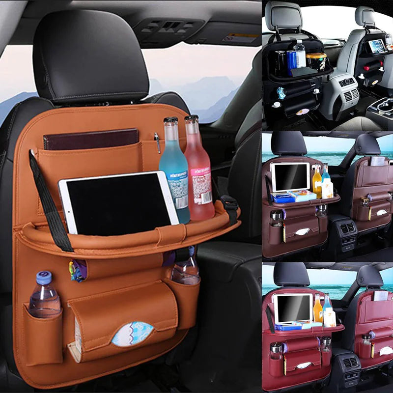 Car Seat Back Organizer with Foldable Table