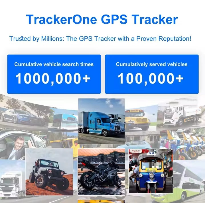 4G GPS Tracker Real-Time Vehicle Tracking Device with 30-Day History & App