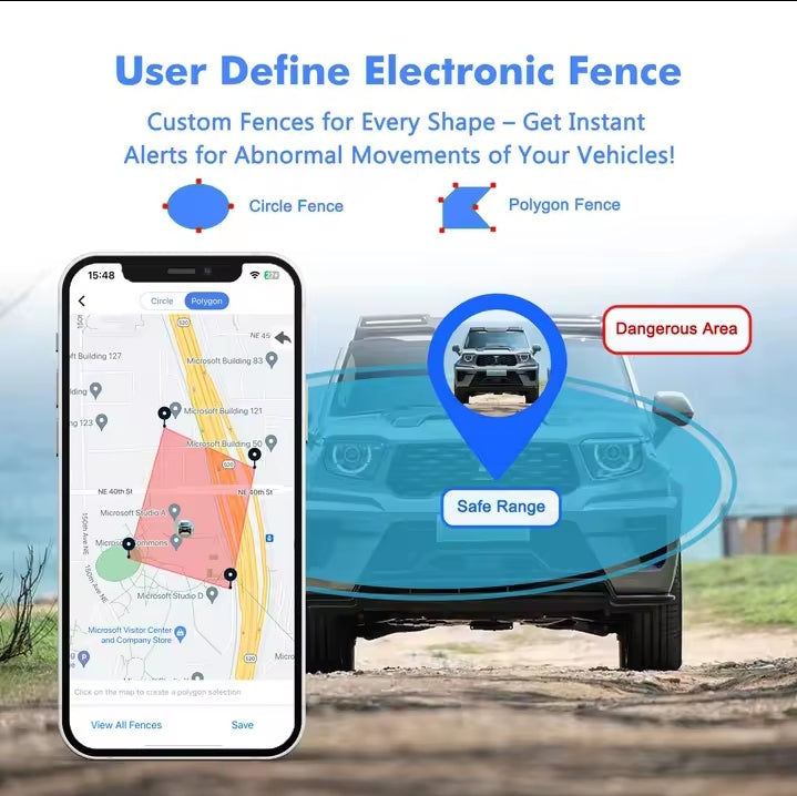 4G GPS Tracker Real-Time Vehicle Tracking Device with 30-Day History & App